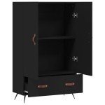 vidaXL Dulap înalt, negru, 69,5x31x115 cm, lemn prelucrat vidaXL Dulap înalt, negru, 69,5x31x115 cm, lemn prelucrat