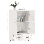 vidaXL Dulap înalt, alb extralucios, 69,5x31x115 cm, lemn prelucrat vidaXL Dulap înalt, alb extralucios, 69,5x31x115 cm, lemn prelucrat