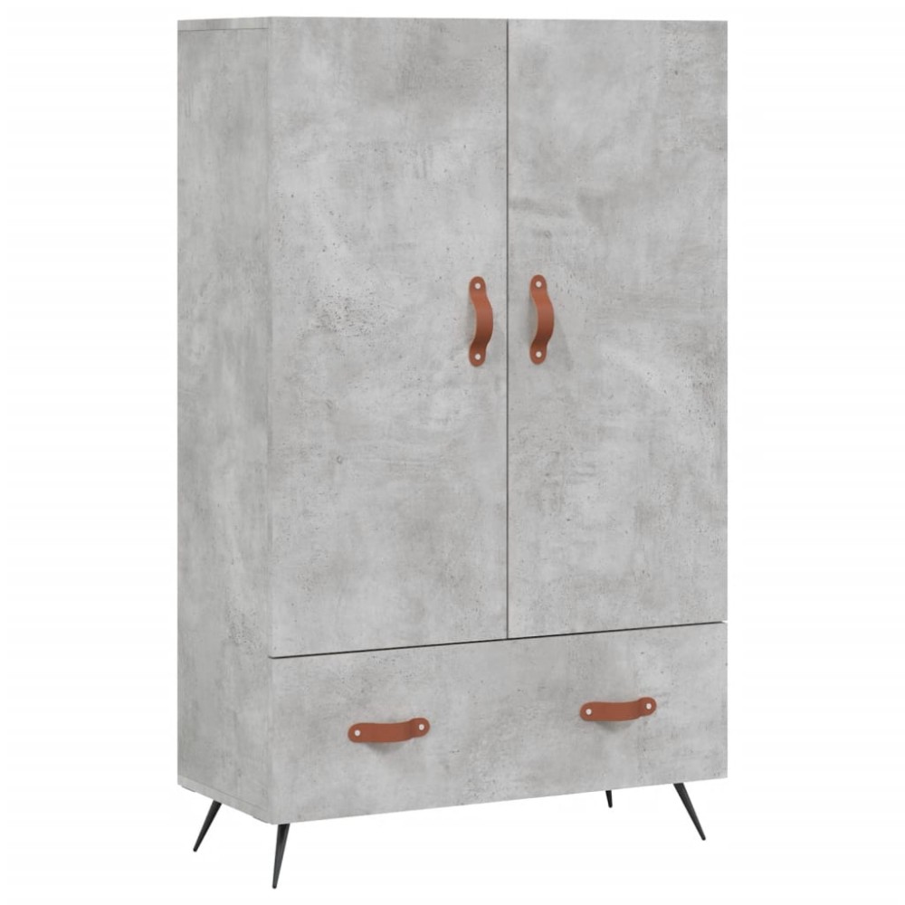 vidaXL Dulap înalt, gri beton, 69,5x31x115 cm, lemn compozit