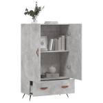 vidaXL Dulap înalt, gri beton, 69,5x31x115 cm, lemn compozit