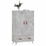 vidaXL Dulap înalt, gri beton, 69,5x31x115 cm, lemn compozit