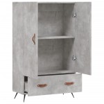vidaXL Dulap înalt, gri beton, 69,5x31x115 cm, lemn compozit