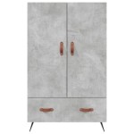 vidaXL Dulap înalt, gri beton, 69,5x31x115 cm, lemn compozit