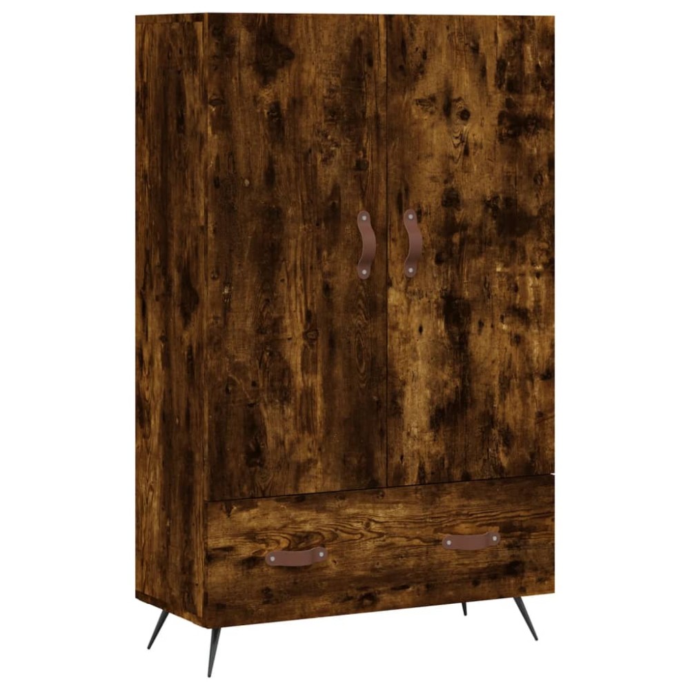 vidaXL Dulap înalt, stejar afumat, 69,5x31x115 cm, lemn prelucrat