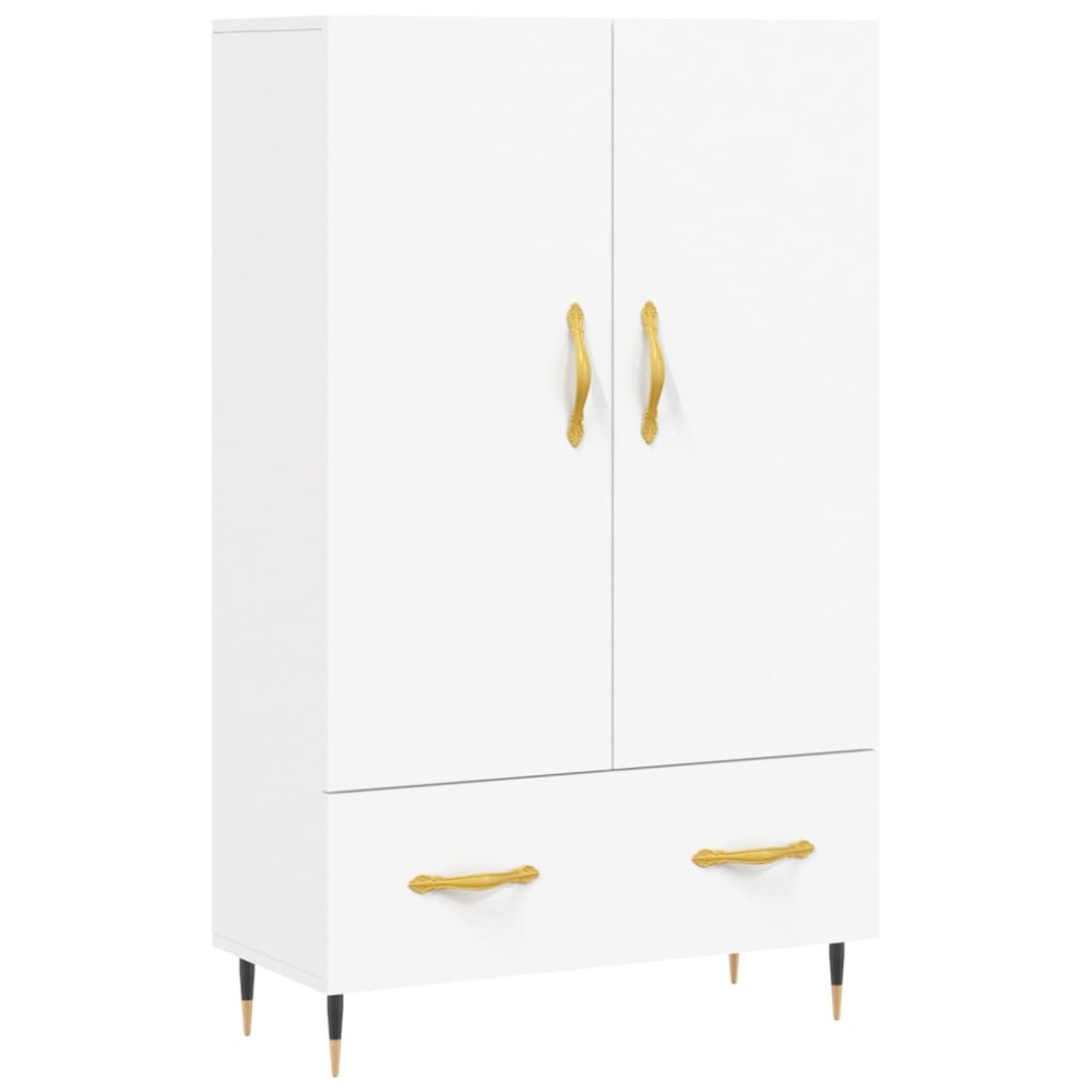 vidaXL Dulap înalt, alb, 69,5x31x115 cm, lemn prelucrat
