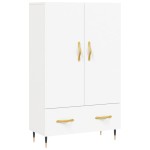 vidaXL Dulap înalt, alb, 69,5x31x115 cm, lemn prelucrat