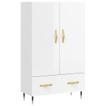 vidaXL Dulap înalt, alb extralucios, 69,5x31x115 cm, lemn prelucrat vidaXL Dulap înalt, alb extralucios, 69,5x31x115 cm, lemn prelucrat