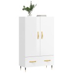 vidaXL Dulap înalt, alb extralucios, 69,5x31x115 cm, lemn prelucrat vidaXL Dulap înalt, alb extralucios, 69,5x31x115 cm, lemn prelucrat