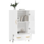 vidaXL Dulap înalt, alb extralucios, 69,5x31x115 cm, lemn prelucrat vidaXL Dulap înalt, alb extralucios, 69,5x31x115 cm, lemn prelucrat
