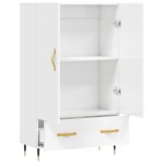 vidaXL Dulap înalt, alb extralucios, 69,5x31x115 cm, lemn prelucrat vidaXL Dulap înalt, alb extralucios, 69,5x31x115 cm, lemn prelucrat