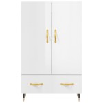 vidaXL Dulap înalt, alb extralucios, 69,5x31x115 cm, lemn prelucrat vidaXL Dulap înalt, alb extralucios, 69,5x31x115 cm, lemn prelucrat