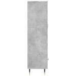 vidaXL Dulap înalt, gri beton, 69,5x31x115 cm, lemn prelucrat