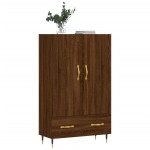 vidaXL Dulap înalt, stejar maro, 69,5x31x115 cm, lemn prelucrat