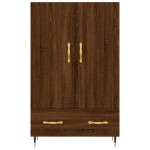 vidaXL Dulap înalt, stejar maro, 69,5x31x115 cm, lemn prelucrat
