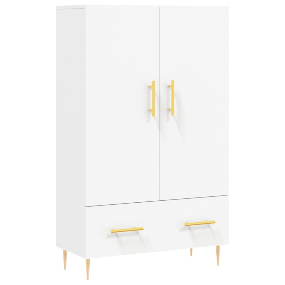 vidaXL Dulap înalt, alb, 69,5x31x115 cm, lemn prelucrat