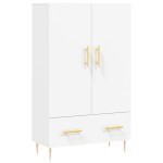 vidaXL Dulap înalt, alb, 69,5x31x115 cm, lemn prelucrat