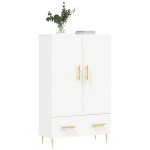 vidaXL Dulap înalt, alb, 69,5x31x115 cm, lemn prelucrat