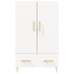 vidaXL Dulap înalt, alb, 69,5x31x115 cm, lemn prelucrat