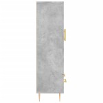 vidaXL Dulap înalt, gri beton, 69,5x31x115 cm, lemn prelucrat