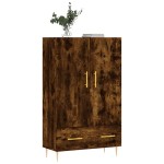 vidaXL Dulap înalt, stejar afumat, 69,5x31x115 cm, lemn prelucrat