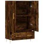 vidaXL Dulap înalt, stejar afumat, 69,5x31x115 cm, lemn prelucrat
