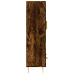 vidaXL Dulap înalt, stejar afumat, 69,5x31x115 cm, lemn prelucrat