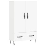 vidaXL Dulap înalt, alb, 69,5x31x115 cm, lemn prelucrat