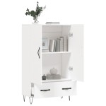vidaXL Dulap înalt, alb, 69,5x31x115 cm, lemn prelucrat
