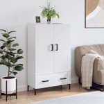 vidaXL Dulap înalt, alb extralucios, 69,5x31x115 cm, lemn prelucrat vidaXL Dulap înalt, alb extralucios, 69,5x31x115 cm, lemn prelucrat