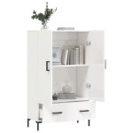 vidaXL Dulap înalt, alb extralucios, 69,5x31x115 cm, lemn prelucrat vidaXL Dulap înalt, alb extralucios, 69,5x31x115 cm, lemn prelucrat