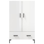 vidaXL Dulap înalt, alb extralucios, 69,5x31x115 cm, lemn prelucrat vidaXL Dulap înalt, alb extralucios, 69,5x31x115 cm, lemn prelucrat