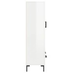 vidaXL Dulap înalt, alb extralucios, 69,5x31x115 cm, lemn prelucrat vidaXL Dulap înalt, alb extralucios, 69,5x31x115 cm, lemn prelucrat