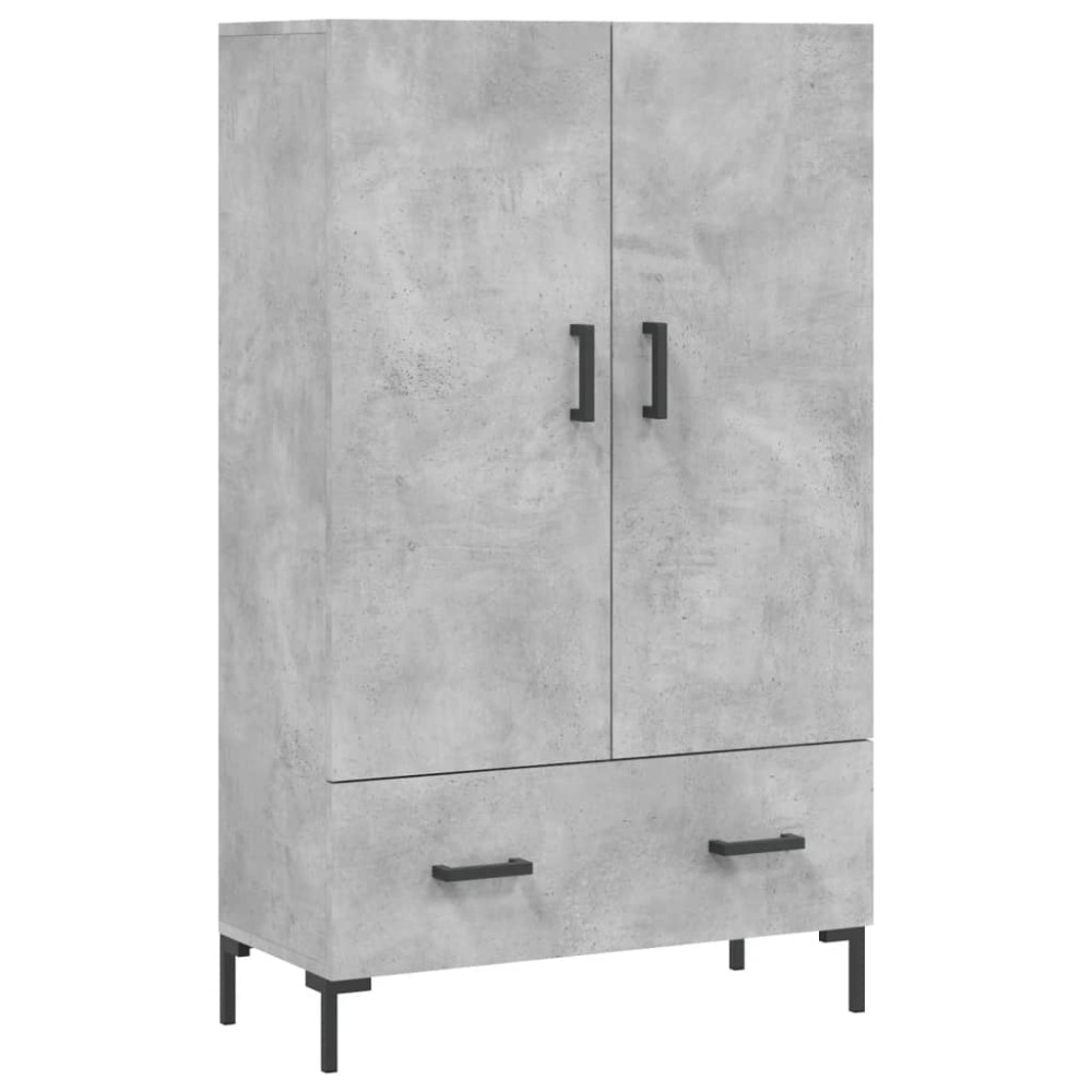 vidaXL Dulap înalt, gri beton, 69,5x31x115 cm, lemn prelucrat