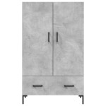 vidaXL Dulap înalt, gri beton, 69,5x31x115 cm, lemn prelucrat