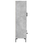 vidaXL Dulap înalt, gri beton, 69,5x31x115 cm, lemn prelucrat