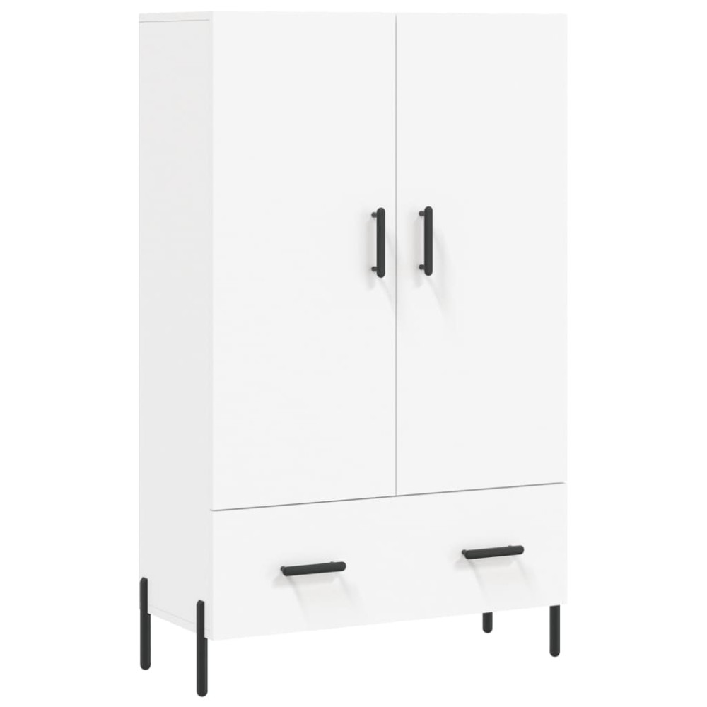 vidaXL Dulap înalt, alb, 69,5x31x115 cm, lemn prelucrat