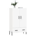 vidaXL Dulap înalt, alb, 69,5x31x115 cm, lemn prelucrat