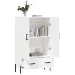 vidaXL Dulap înalt, alb, 69,5x31x115 cm, lemn prelucrat