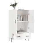 vidaXL Dulap înalt, alb extralucios, 69,5x31x115 cm, lemn prelucrat vidaXL Dulap înalt, alb extralucios, 69,5x31x115 cm, lemn prelucrat