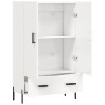 vidaXL Dulap înalt, alb extralucios, 69,5x31x115 cm, lemn prelucrat vidaXL Dulap înalt, alb extralucios, 69,5x31x115 cm, lemn prelucrat