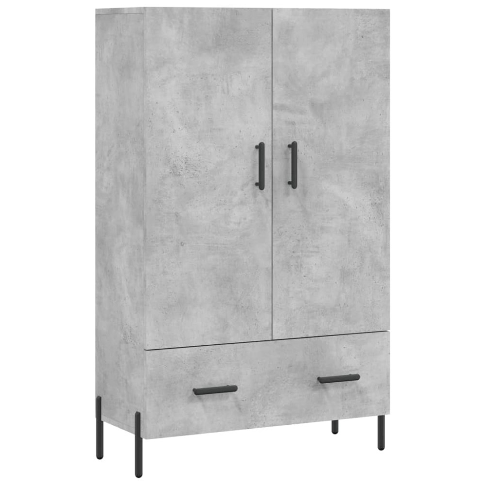 vidaXL Dulap înalt, gri beton, 69,5x31x115 cm, lemn prelucrat
