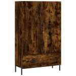 vidaXL Dulap înalt, stejar afumat, 69,5x31x115 cm, lemn prelucrat