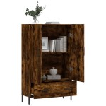 vidaXL Dulap înalt, stejar afumat, 69,5x31x115 cm, lemn prelucrat