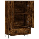 vidaXL Dulap înalt, stejar afumat, 69,5x31x115 cm, lemn prelucrat
