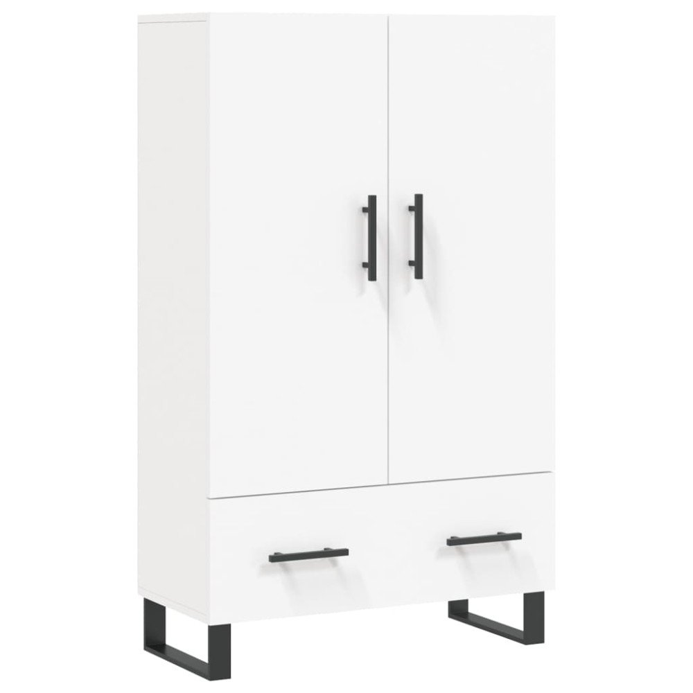 vidaXL Dulap înalt, alb, 69,5x31x115 cm, lemn prelucrat