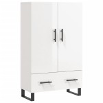 vidaXL Dulap înalt, alb extralucios, 69,5x31x115 cm, lemn prelucrat vidaXL Dulap înalt, alb extralucios, 69,5x31x115 cm, lemn prelucrat