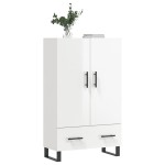 vidaXL Dulap înalt, alb extralucios, 69,5x31x115 cm, lemn prelucrat vidaXL Dulap înalt, alb extralucios, 69,5x31x115 cm, lemn prelucrat