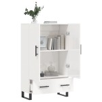 vidaXL Dulap înalt, alb extralucios, 69,5x31x115 cm, lemn prelucrat vidaXL Dulap înalt, alb extralucios, 69,5x31x115 cm, lemn prelucrat