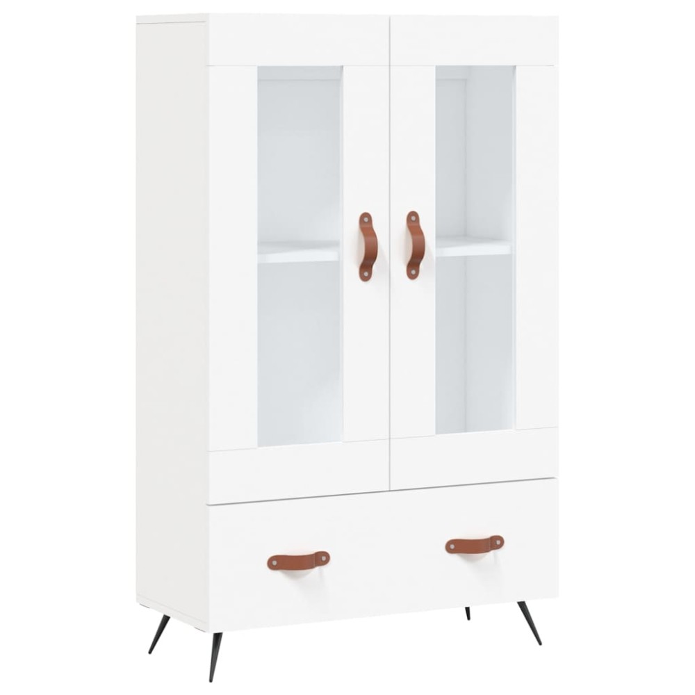 vidaXL Dulap înalt, alb, 69,5x31x115 cm, lemn prelucrat