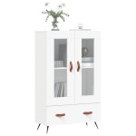 vidaXL Dulap înalt, alb, 69,5x31x115 cm, lemn prelucrat